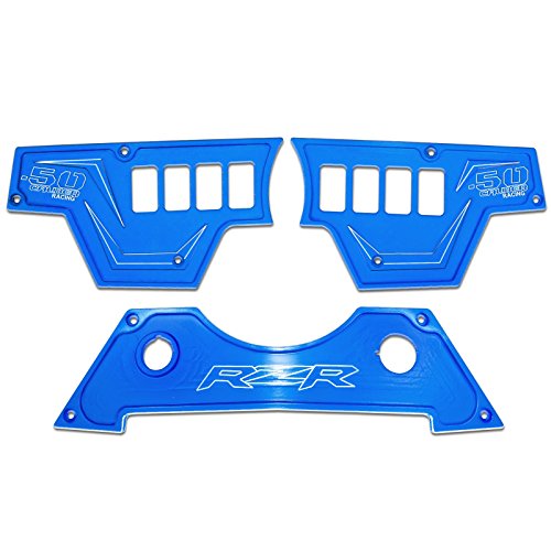 【中古】【未使用・未開封品】50?caliber Racing 8スイッチ左、右、下センターCompleteダッシュパネル2ビレットアルミブルーPowdercoated without防水点灯スイッチFits RZR x
