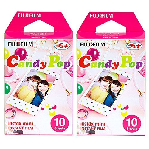 【中古】【未当て嵌める・未開封品】Fujifilm Instax キャンディーポップインスタントフィルム 2風呂敷き包み Mini 8写真器用 20枚 カメラ用フィルム-カメラ・ビデオカメラ・光学機器用アクセサリー-TV・オーディオ・カメラ