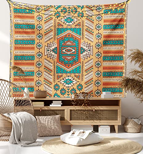 【中古】【未使用・未開封品】Tribalインテリアタペストリーby Ambesonne、レトロエスニックアステカばねのネイティブアメリカンヴィンテージパターン、壁吊りベッドルームリ 17,981円