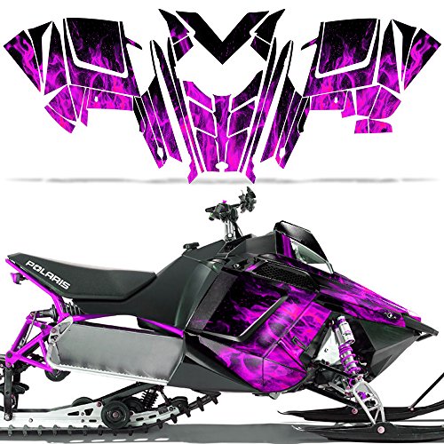 【中古】【未使用・未開封品】Rush RMKデカールステッカーグラフィックキットSledスノーモービルポラリス600?/ 800?2011?+炎ピンク