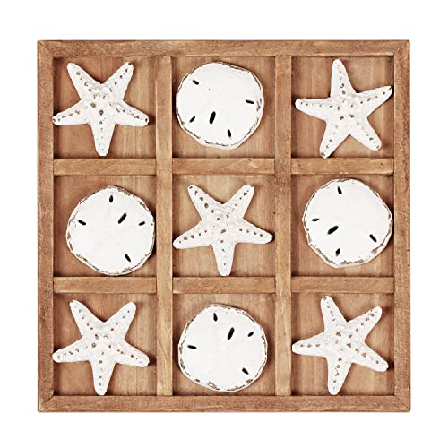 【中古】【未使用・未開封品】NIKKY HOME Wood Board Travel Game Tic Tac Toe for Fun,23cm by 23cm Distressed White｜AJIMURA-SHOP