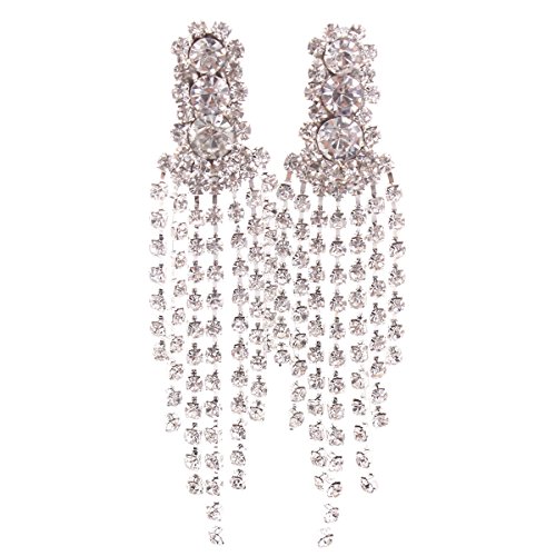 【中古】【未使用・未開封品】Grace Jun Large Tassel Clip On Earrings withoutピアスラインストーンステートメントイヤリング 9,936円