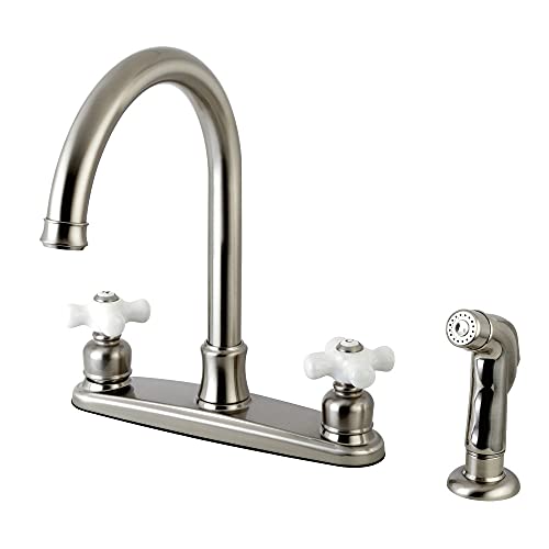 【中古】【未使用・未開封品】Kingston Brass FB7798PXSP Victorian 8-inch Centerset Kitchen Faucet\' Satin Nickel|AJIMURA-SHOP