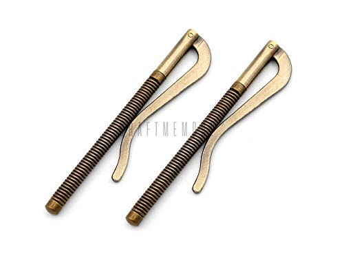 【中古】【未使用・未開封品】CRAFTMモアアベイル4カラースプリングマネークリップマネークリップ財布Leathercraftアクセサリーパック2（アンティーク真鍮）