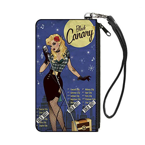 【中古】【未使用・未開封品】Buckle-Down ジュニア ジップウォレット DC Bombshell ブラック カナリア スモール、マルチカラー、6.5インチ x 3.5インチ｜AJIMURA-SHOP