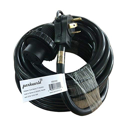 【中古】【未当てはめる・未開封品】Parkworld 692200 RV Shore Power 30A 押しひろげる吊りひも アダプタ TT-30P to L5-30R (50フート)