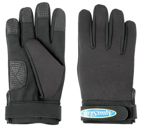 【中古】【未当て嵌める・未開封品】(Small) - AquaSkinz Black Thunder Fishing \u0026 Sports Gloves