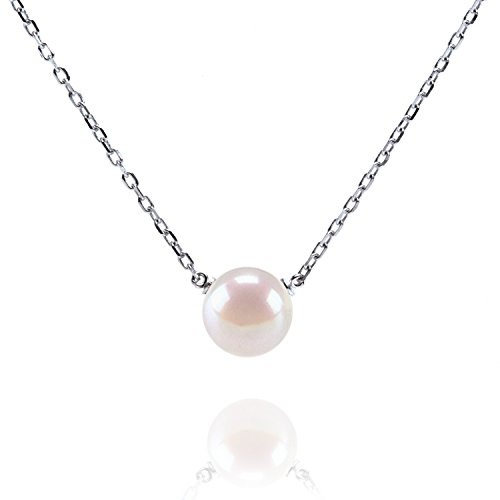 【中古】【未使用・未開封品】(White) - PAVOI Handpicked AAA+ Freshwater Cultured Pearl Necklace Pendant - White