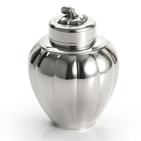 【中古】【未使用・未開封品】Royal Selangor 手仕上げ メロンコレクション ピューター 気密 紅茶/コーヒーキャディ 木製ギフトボックス入り ギフト