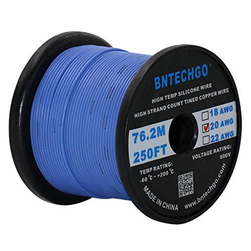 【中古】【未使用・未開封品】BNTECHGO 20ゲージのシリコーンワイヤー 20AWGシリコーン細線 シリコーンケーブル線 フレキシブル 超柔軟性 強い耐久性 長さ76.19メートル 断熱
