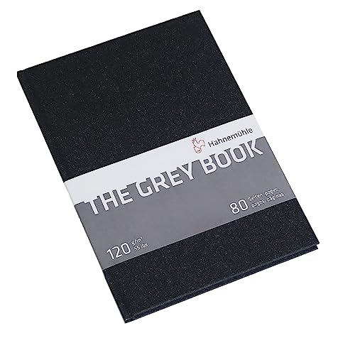 【中古】【未使用・未開封品】Hahnemuhle グレー ブック スケッチブック A5 (8.3x5.8インチ) 120gsm 40枚/80ページ