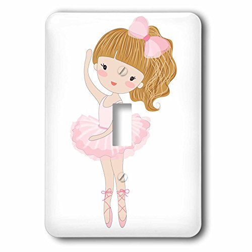 【中古】【未使用・未開封品】3drose LSP _ 254866?_ 1キュートDancingバレリーナLittle Girl Illustration SINGLE切り替えスイッチ