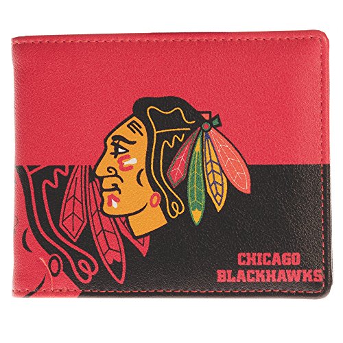 【中古】【未使用・未開封品】NHL二つ折り財布 レッド