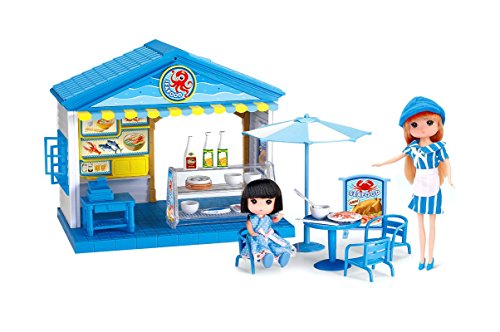 【中古】【未使用・未開封品】Playmarket Playfood、Mini Seafood Restaurant Toy Play Set with 2ポケットDolls for Kids Age 3?plus年古い、32ピース|AJIMURA-SHOP