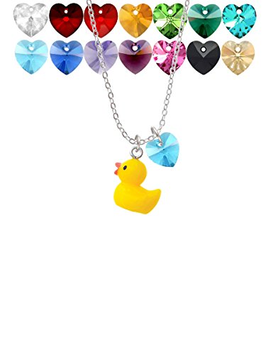 【中古】【未使用・未開封品】樹脂イエローDuckyカスタムクリスタルハートソフィアネックレス、18?" + 1?"|AJIMURA-SHOP