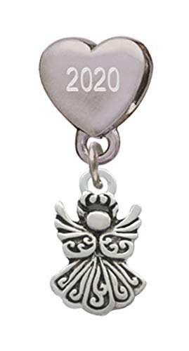 【中古】【未使用・未開封品】小さなエンジェルカスタム年ステンレススチールハートビーズチャーム画像