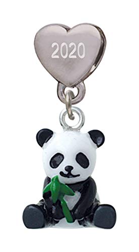 【中古】【未使用・未開封品】樹脂Panda Bearカスタム年ステンレススチールハートビーズチャーム