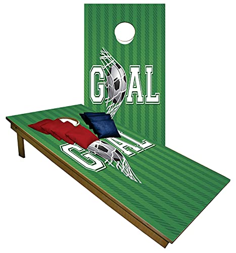 【中古】【未使用・未開封品】Goal Cornhole Beanbag Toss Game WバッグゲームボードサッカーボールグリーンNetセット578
