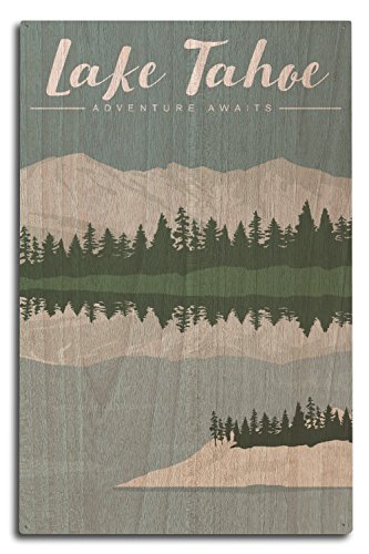 【中古】【未使用・未開封品】Lake Tahoe???Adventure Awaits 10 x 15 Wood Sign LANT-80483-10x15W