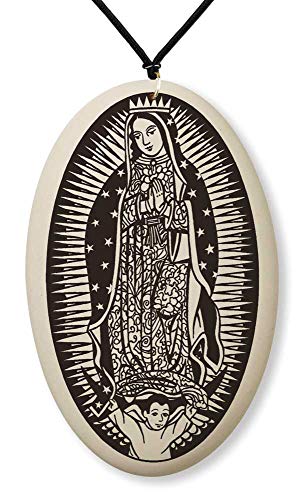 【中古】【未使用・未開封品】Our Lady of Guadelupe磁器オーバルメダルon Braided Cord |の南北アメリカとメキシコの守護者|AJIMURA-SHOP