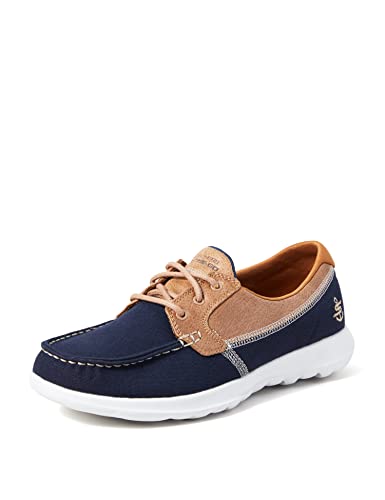 【中古】【未当て嵌める・未開封品】Skechers レディース Go Walk Lite-15430 小船シューズ, 米国海軍, 12 Wide