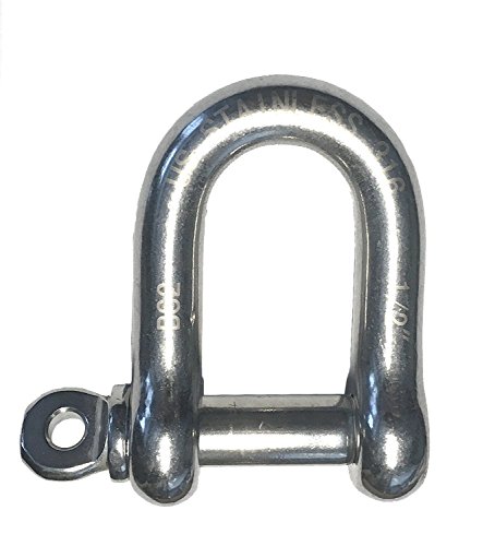 【中古】【未当て嵌める・未開封品】ステンレス鋼スチール写真316?Forged DシャックルMarine Grade 1?/2?\" Dee (12?粍)"