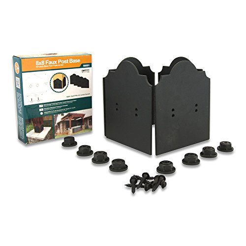 【中古】【未使用・未開封品】OZCO 56691 Laredo Sunset 8 in. x 8 in. Black Galvanized Steel Faux Post Base (1 kit per pack)|AJIMURA-SHOP