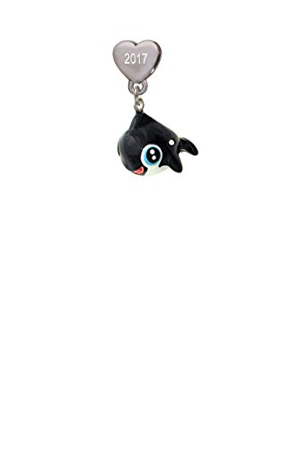 【中古】【未使用・未開封品】樹脂Killer Whaleカスタム年ステンレススチールハートビーズチャーム｜AJIMURA-SHOP
