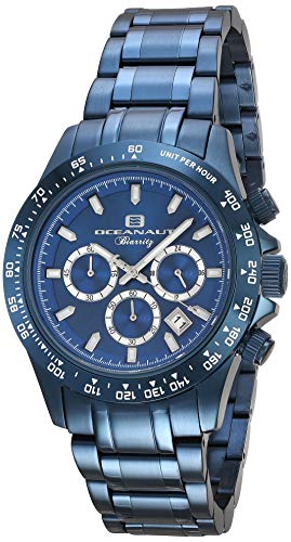 【中古】【未使用・未開封品】Oceanaut メンズ ビアリッツ」クォーツステンレススチールカジュアルウォッチ、色：ブルー（モデル：Oc6117） ブルー/ブルー
