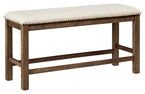 【中古】【未使用・未開封品】Ashley Furniture Signature Design - Moriville Counter Height Dining Room Bench - Grayish Brown 141［並行輸入］