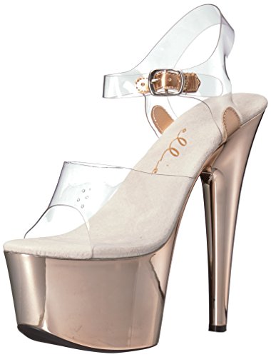 【中古】【未使用・未開封品】Ellie Shoes レディース 709-bria プラットフォームサンダル US サイズ: 7 カラー: メタリック