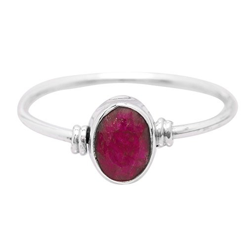【中古】【未使用・未開封品】Created Ruby Oval Stone繊細なリング925スターリングシルバービンテージ部族Gipsy Boho Look 10,066円