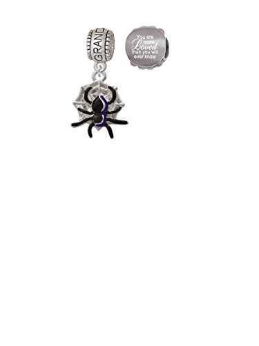 【中古】【未使用・未開封品】ブラックSpider家族チャームビーズwith You are more Lovedビーズ( Set of 2?)