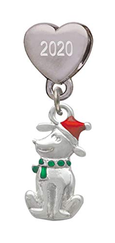 【中古】【未使用・未開封品】2-D クリスマス犬 レッドハット カスタム イヤー ステンレススチール ハートビーズチャーム｜AJIMURA-SHOP
