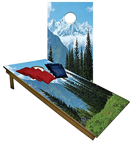 【中古】【未使用・未開封品】美しい風景W Mountain CornholeボードBeanbag Toss Game Wバッグセット385|AJIMURA-SHOP