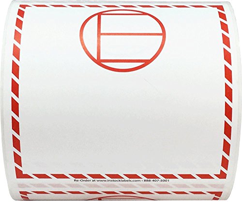 【中古】【未使用・未開封品】危険な商品 例外数量ラベル 4.125インチ 正方形 合計500枚