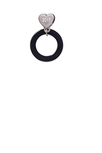 【中古】【未当て嵌める・未開封品】アクリル繊維 7/8in 輪っか 黒いこと カスタム イヤー ステンレス鋼スチール写真 ハート形 ビーズ 引きつける