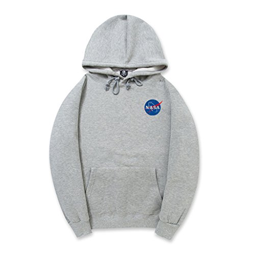 【中古】【未使用・未開封品】Coli & ToriファッションNASAロゴPrint Hoodie Sweatshirt withカンガルーポケット カラー: グレー