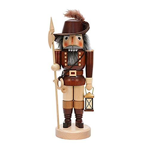 【中古】【未使用・未開封品】Alexander Taron 32-324 Christian Ulbricht Nutcracker - Nightwatcher with His Axe & Lantern Natural Wood Finish