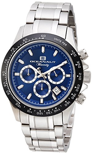 【中古】【未使用・未開封品】Oceanaut メンズ ビアリッツ」クォーツステンレススチールカジュアルウォッチ、カラー：ブラック（型番：Oc6114） ブラック/ブラック｜AJIMURA-SHOP