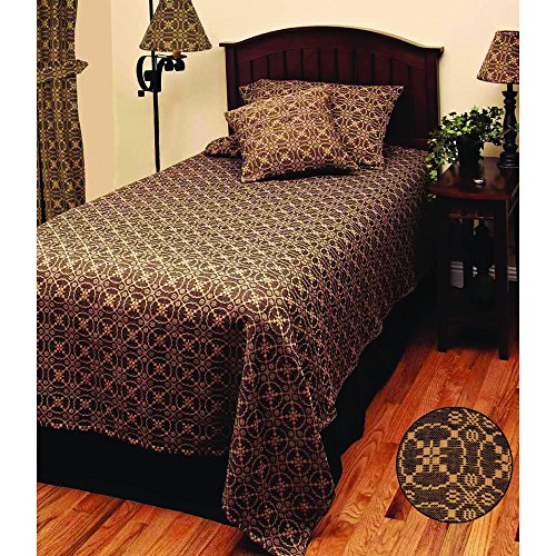 【中古】【未当て嵌める・未開封品】MarshfieldジャカードBedcoverツインQueen King赤または黒いこと 第一人者 CK106011 家電-その他