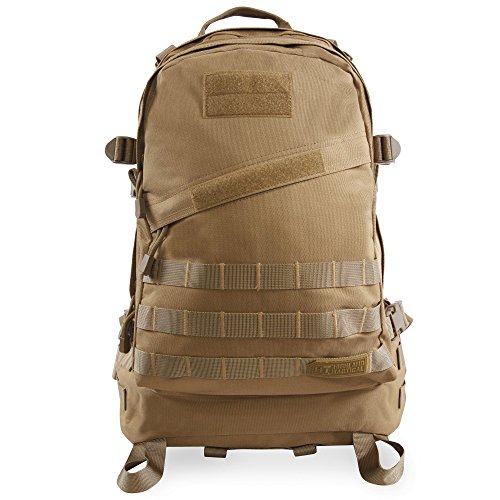 【中古】【未使用・未開封品】HIGHLAND TACTICAL メンズ ステルス 高耐久 タクティカルバックパック, デザート, One Size, ステルス