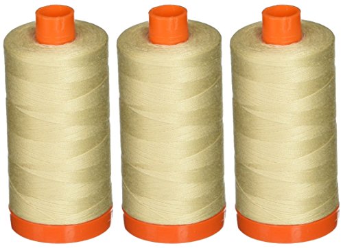 【中古】【未使用・未開封品】Aurifil 50WT ライトベージュ 無地 マココットンスレッド 各1422ヤード 3パック｜AJIMURA-SHOP