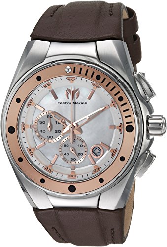 【中古】【未使用・未開封品】Technomarine TM-216003レディースカジュアルウォッチ マンタ クォーツ ステンレススチール レザー ブラウン|AJIMURA-SHOP
