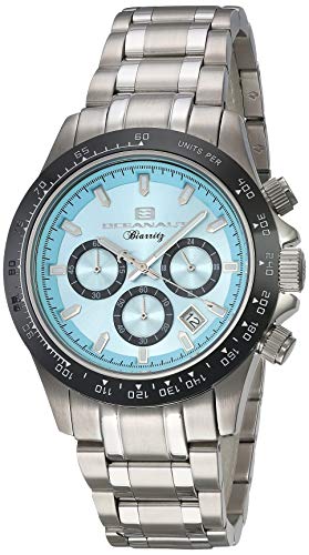 【中古】【未使用・未開封品】Oceanaut メンズ ビアリッツ」クォーツステンレススチールカジュアルウォッチ、カラー:シルバートーンダウン(モデル:Oc6111) シルバー/ブル|AJIMURA-SHOP