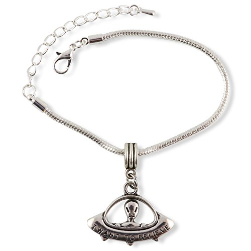 【中古】【未使用・未開封品】Alien I want to believe in Aliensスネークチェーンチャームブレスレット
