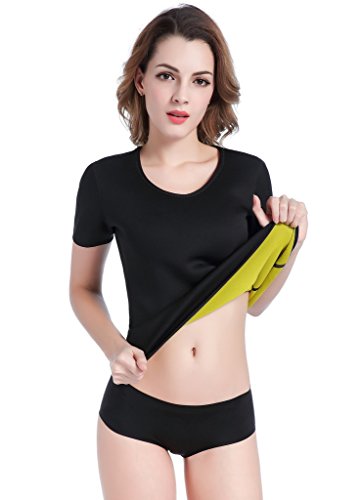 【中古】【未当て嵌める・未開封品】bakerdani Womens Hot汗プルオーバーボディシェイパーネオプレンシェイプウェア好いたらしいなジムサウナサーモシャツブラック