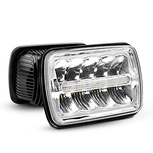 【中古】【未使用・未開封品】Nilight - 20014H LEDヘッドライト 7x6 長方形LEDヘッドライト 2個 45W Hi/Lo Beam DRL付き ジープラングラーYJ チェロキー XJ トラック 4X4 オ｜AJIMURA-SHOP