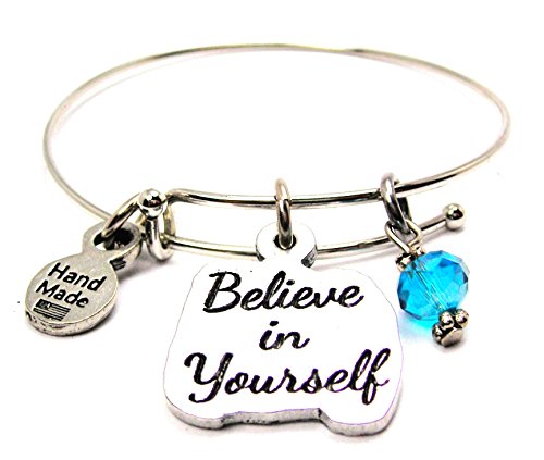 【中古】【未当て嵌める・未開封品】Believe In Yourself シングル押しひろげる能力のあるバングルブレスレット 8inまで相応う Chubby Chico Charms押さえる