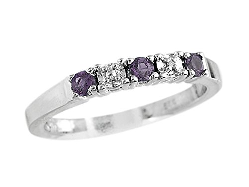 【中古】【未使用・未開封品】FJC Finejewelers 2.5mm アメジスト バンド/リング スターリングシルバー, 金属, アメシスト|AJIMURA-SHOP